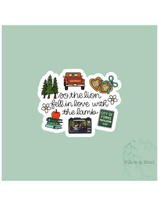 So The Lion Fell In Love With The Lamb Twilight Sticker