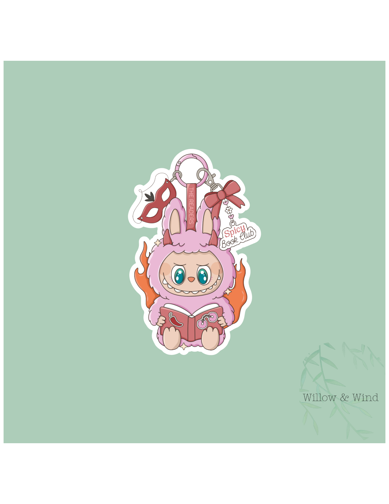 Spicy Book Club Monster - Bookish Sticker