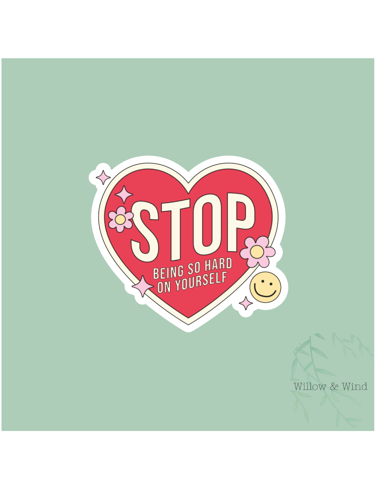 Stop Being So hard Sticker