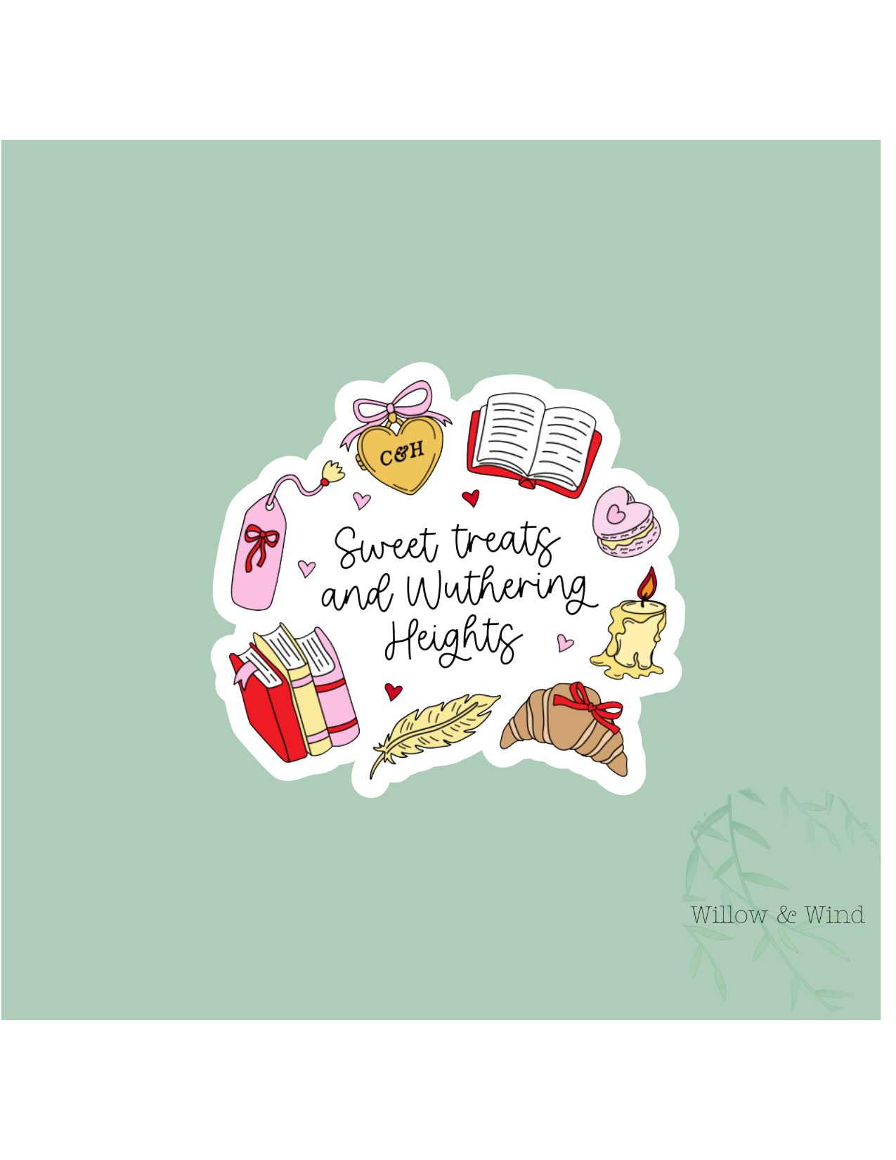 Sweet Treats & Wuthering Heights - Bookish Sticker