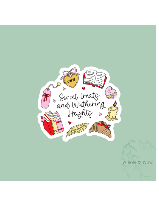 Sweet Treats & Wuthering Heights - Bookish Sticker