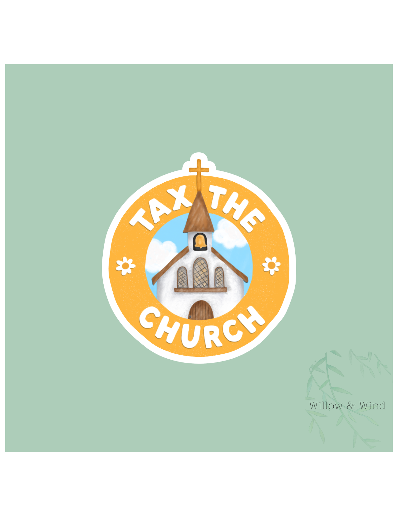 Tax The Church Activism Sticker