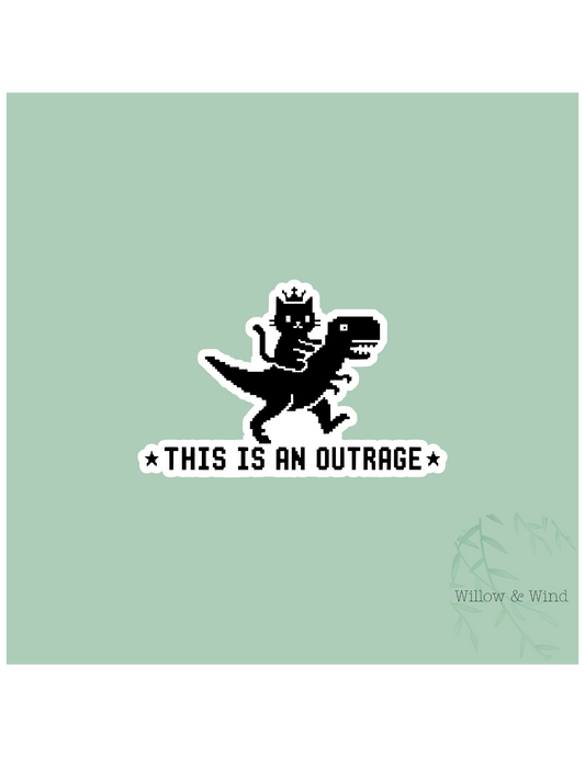 This Is An Outrage Offline - Dungeon Crawler Carl Sticker