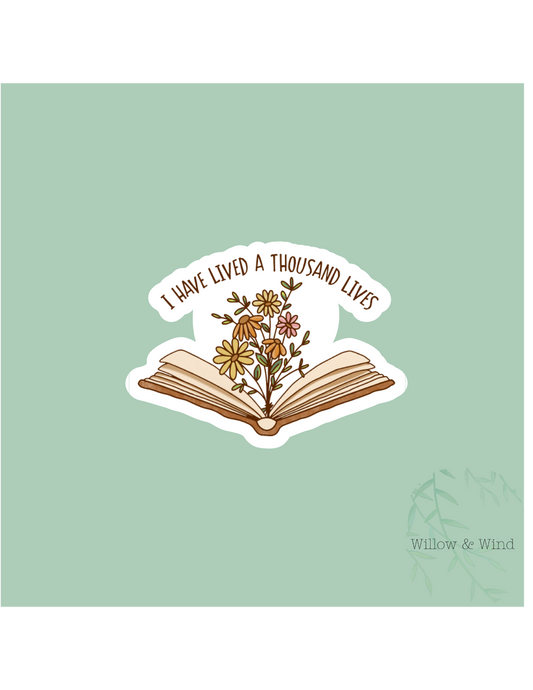 A Thousand Lives - Bookish Sticker