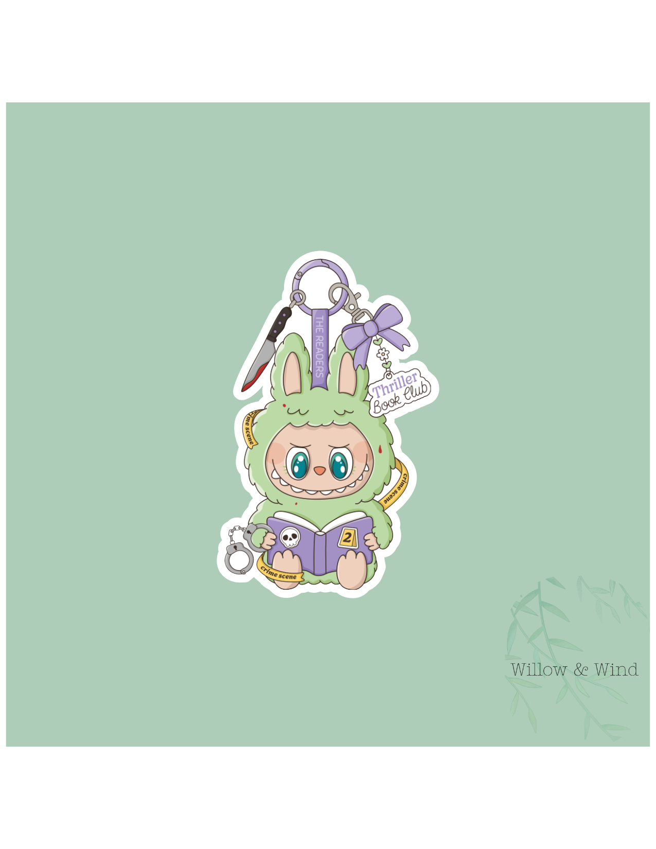 Thriller Book Club Monster - Bookish Sticker