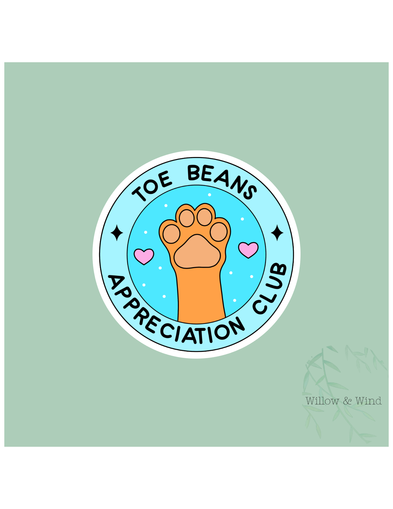 Toe Beans Appreciation Club Animal Sticker