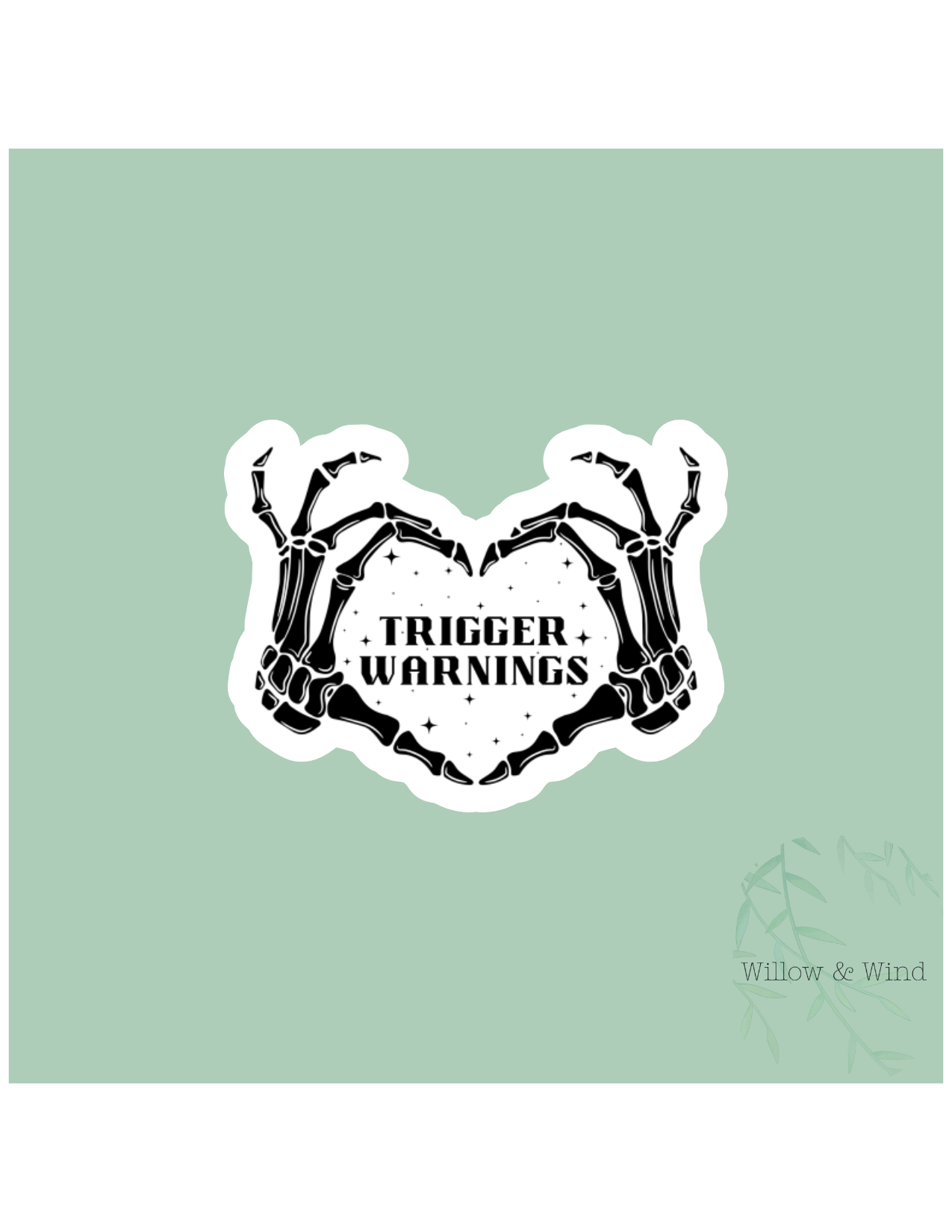 Trigger Warnings Heart - Bookish Sticker