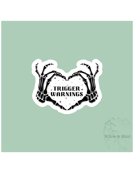 Trigger Warnings Heart - Bookish Sticker
