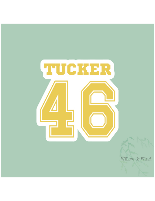 Tucker Number - Off Campus Sticker