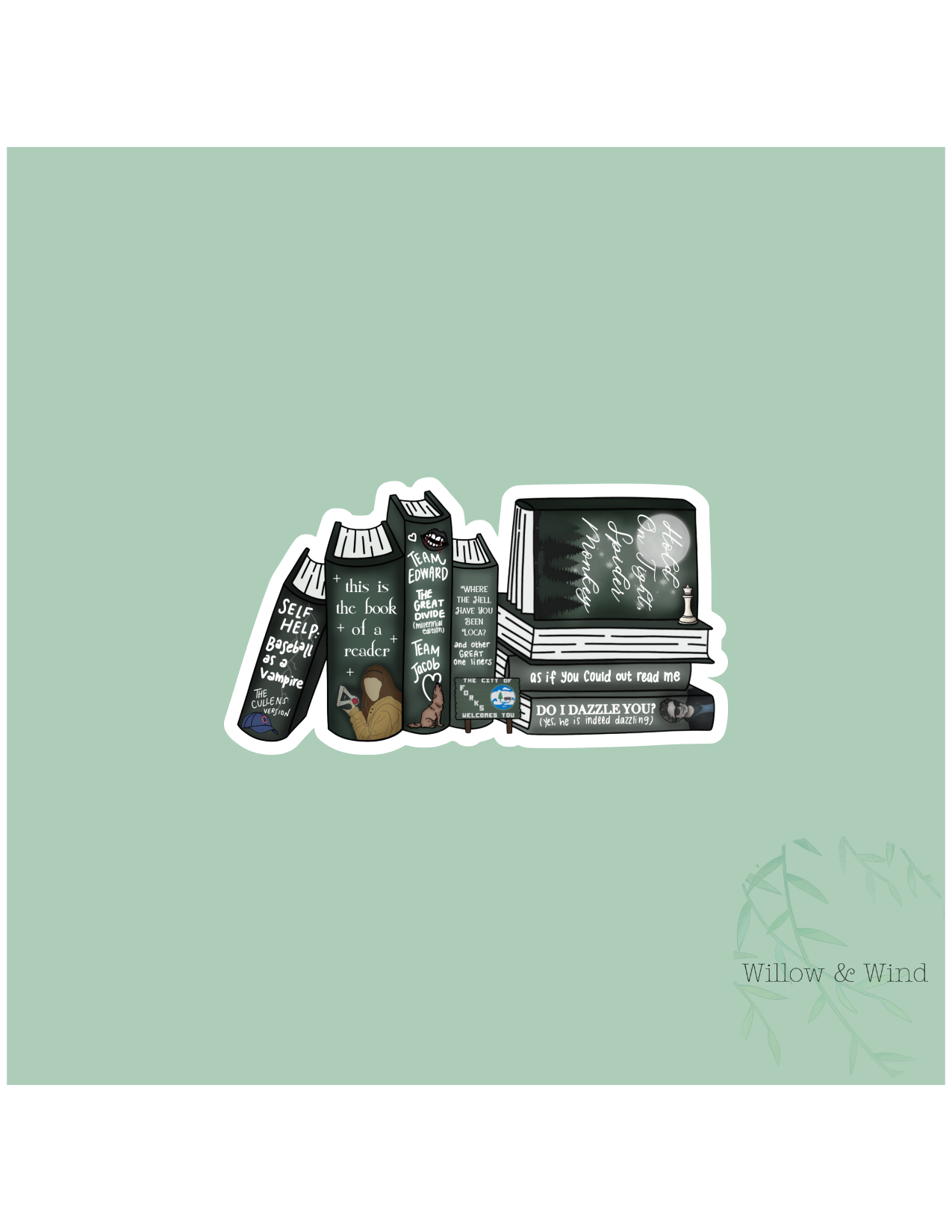 Twilight Bookstack - Twilight Sticker