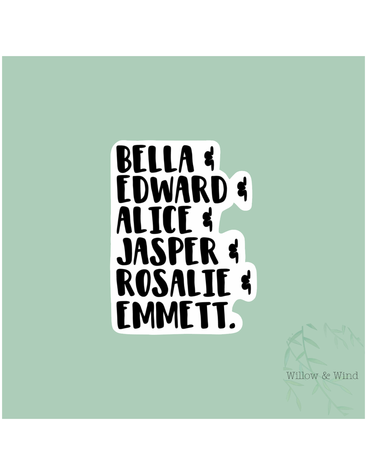 List of Names - Twilight Sticker