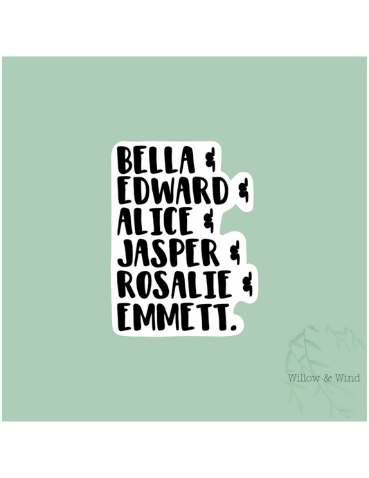 List of Names - Twilight Sticker