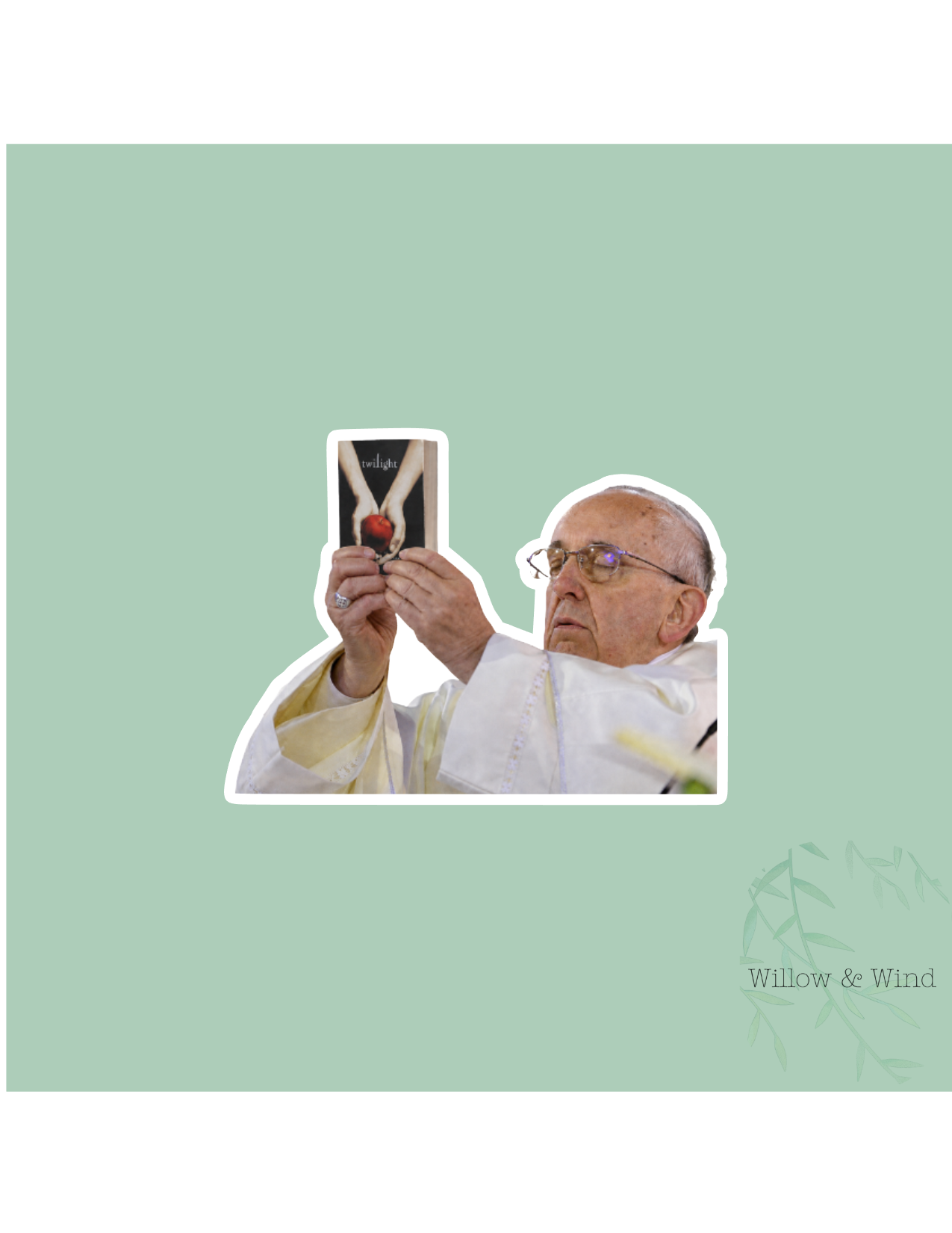 Pope Holding Twilight - Twilight Sticker
