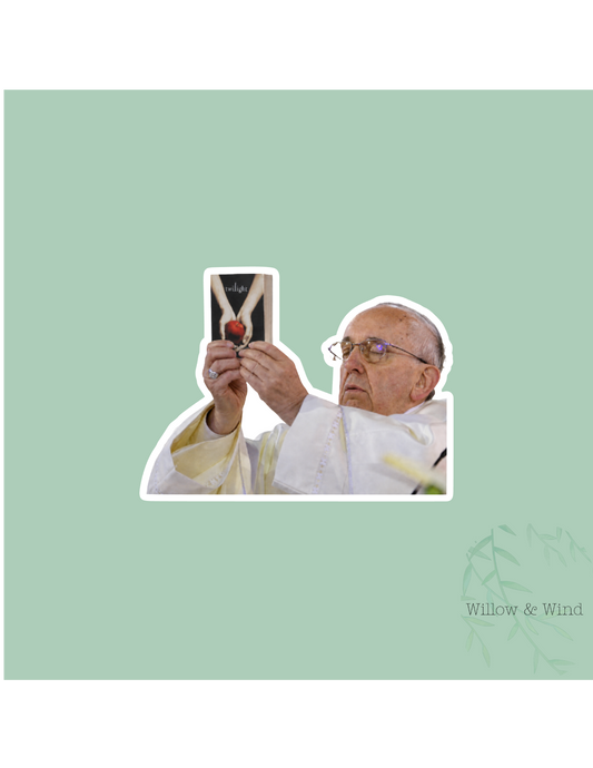 Pope Holding Twilight - Twilight Sticker