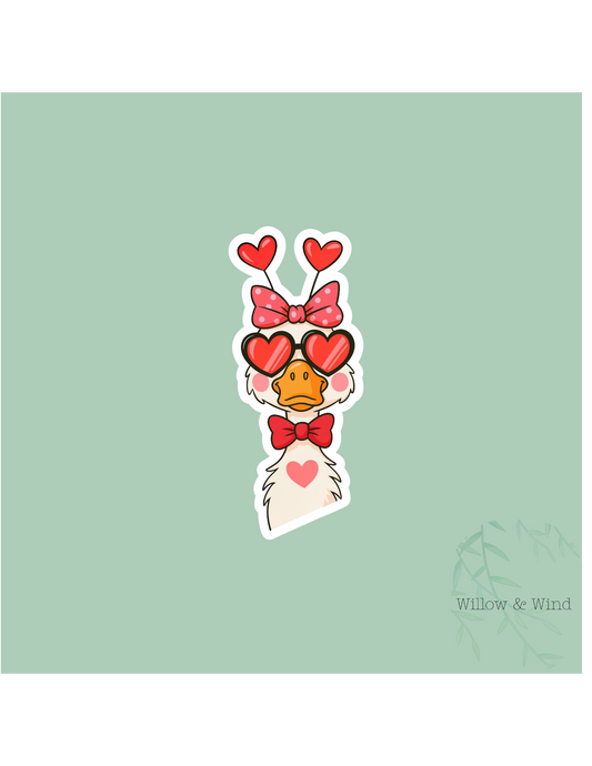 Valentine's Goose - Valentines Sticker