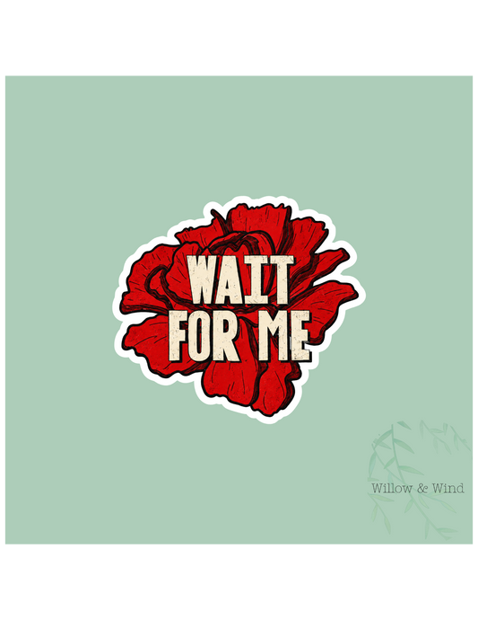 Wait For Me Carnation Hadestown Greek Mythology Sticker