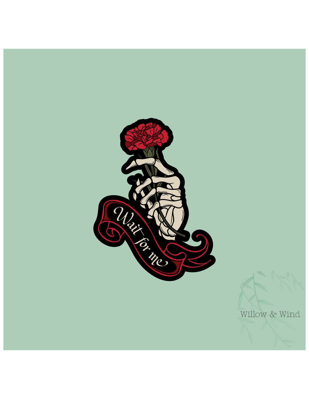 Wait For Me Skelehand Hadestown Greek Mythology Sticker