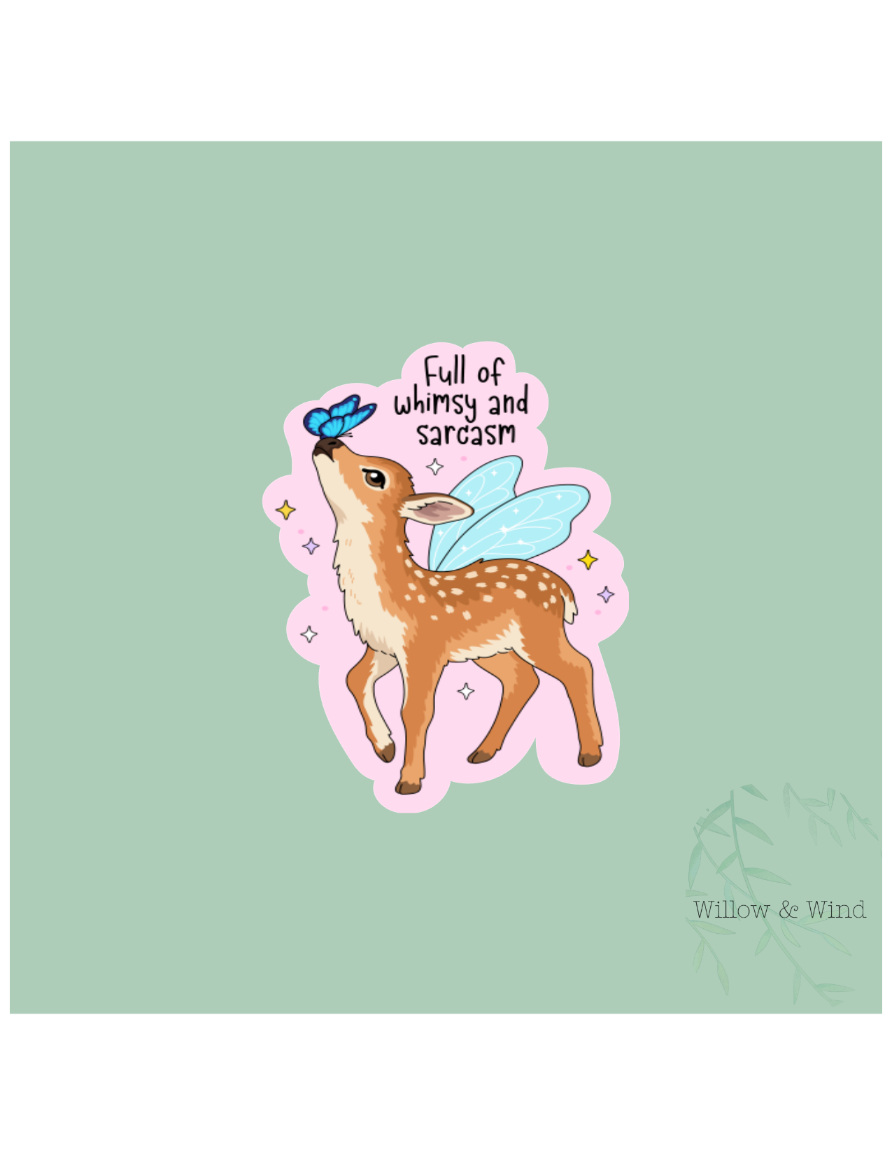 Whimsy and Sarcasm Sticker