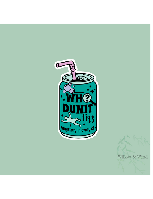 Who Dun It Fizz - Bookish Sticker