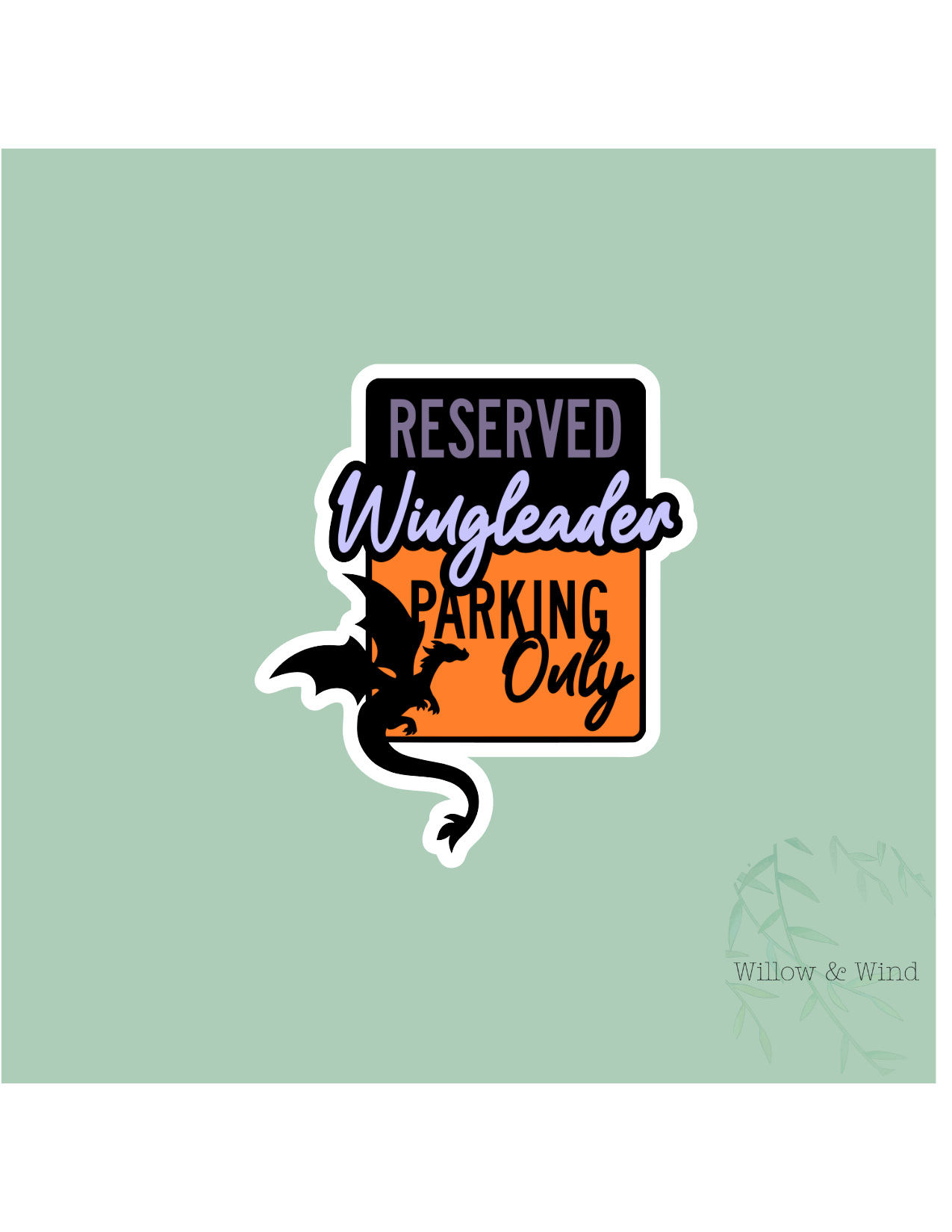 Wingleader Parking - Fourth Wing Sticker