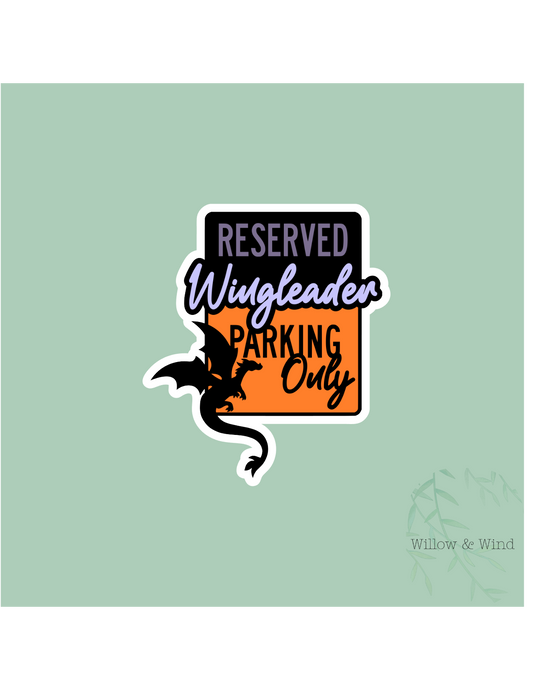Wingleader Parking - Fourth Wing Sticker