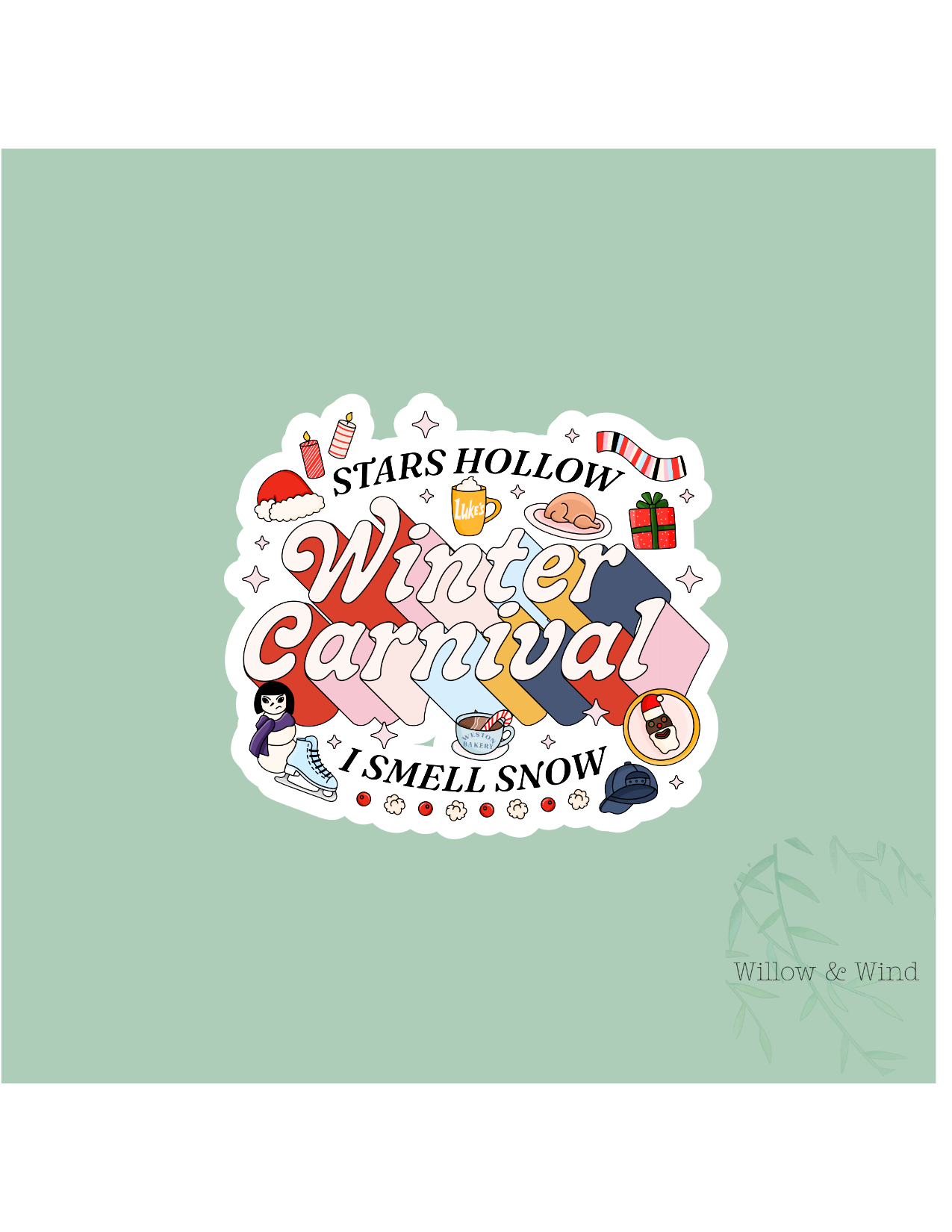 Stars Hollow Winter Carnival - Gilmore Girls Sticker