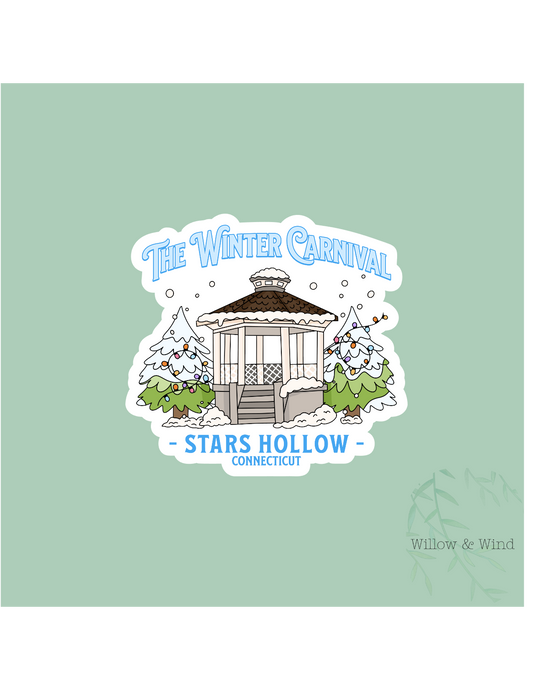 Stars Hollow Winter Carnival Gazebo - Gilmore Girls Sticker