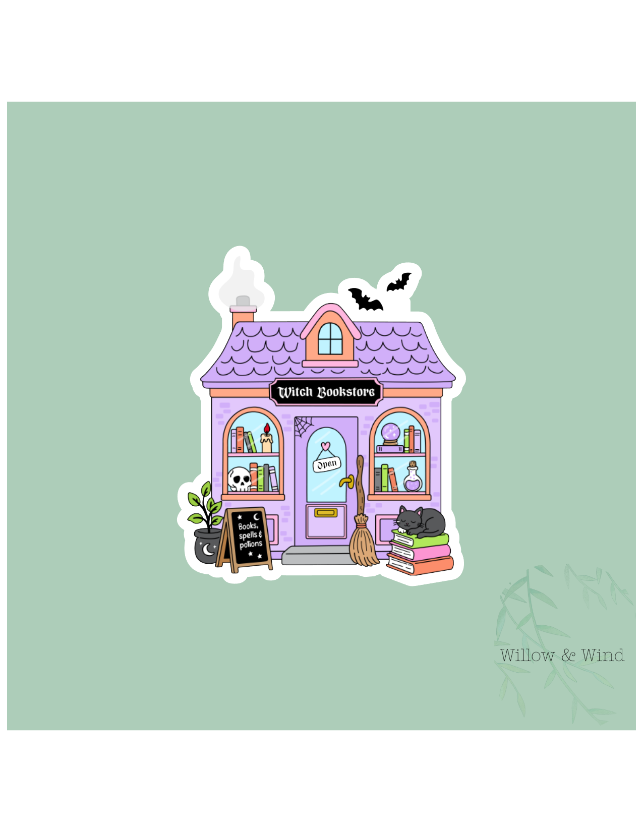 Witch Book Store - Bookish Sticker