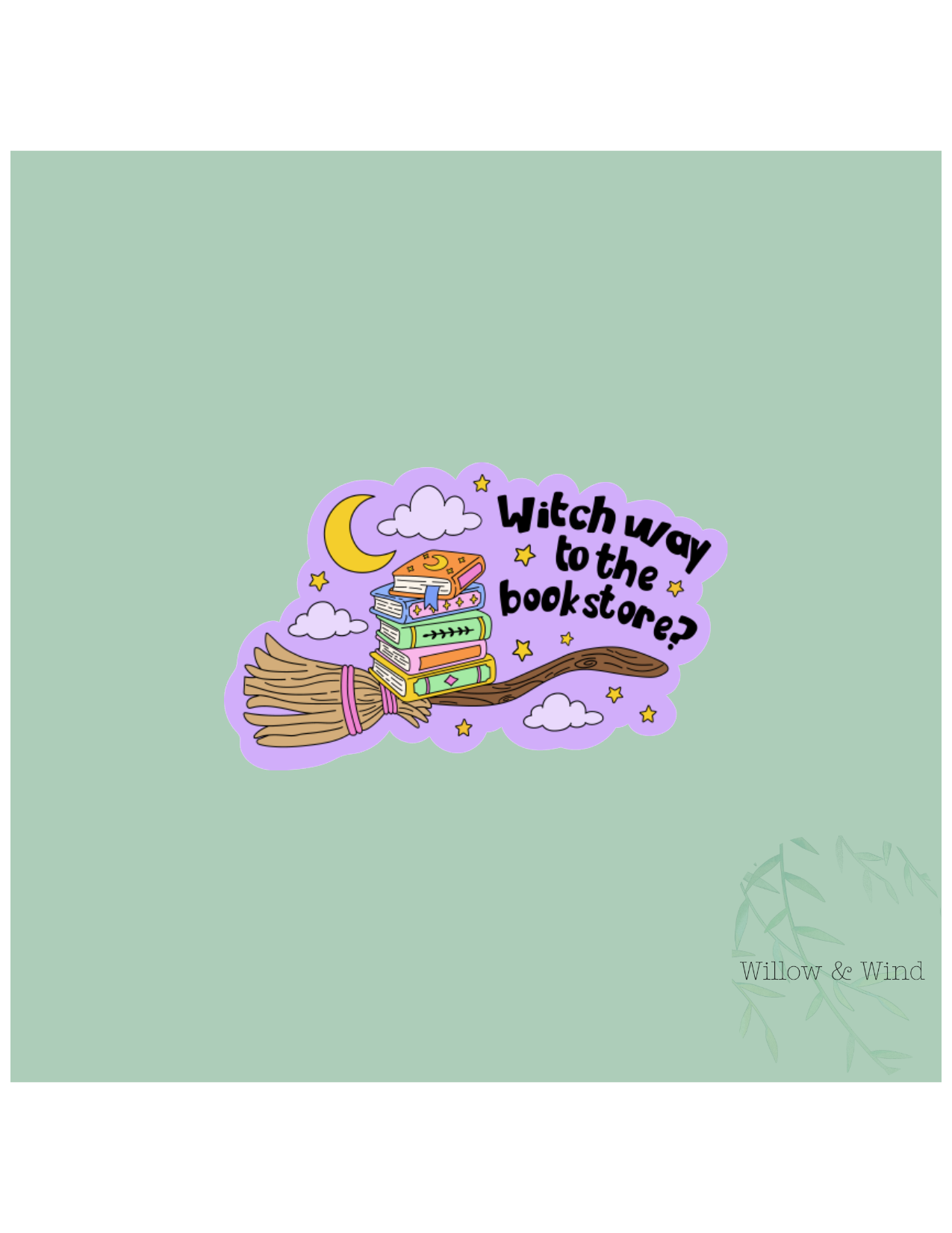 Witch Way - Bookish Sticker