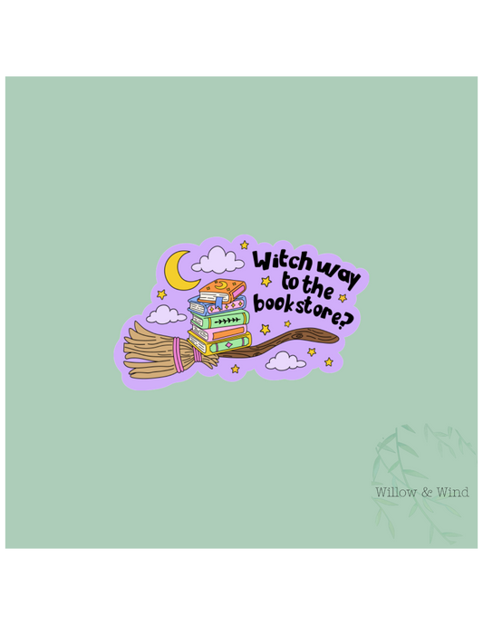 Witch Way - Bookish Sticker