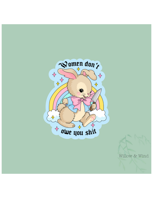Women Don't Owe You Activism Sticker