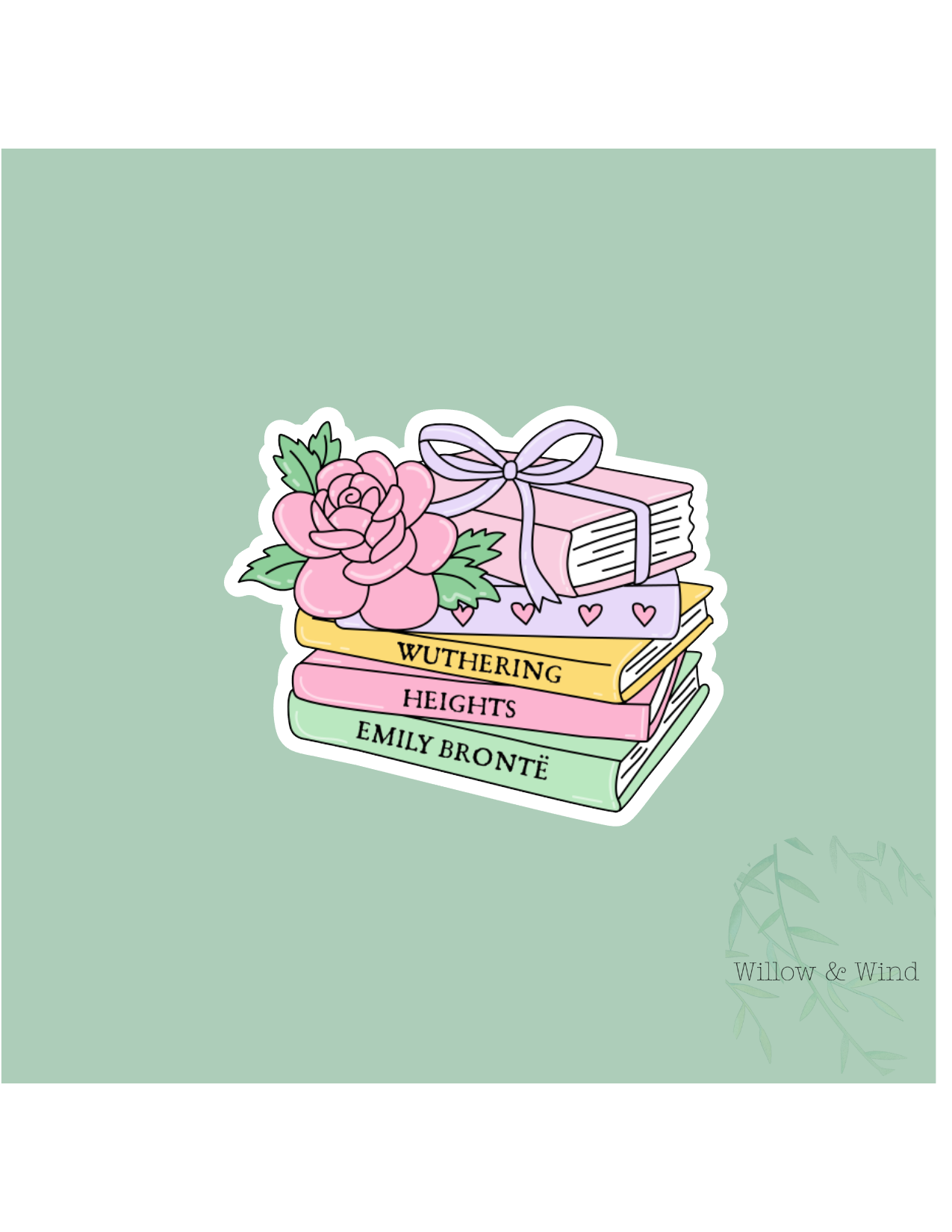 Wuthering Heights Bookstack - Bookish Sticker