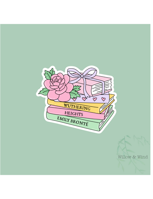 Wuthering Heights Bookstack - Bookish Sticker
