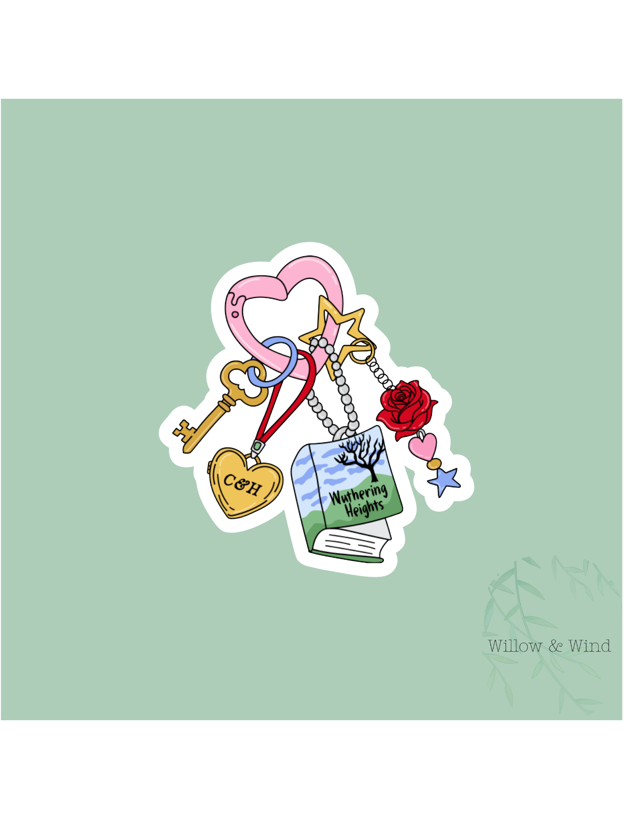 Wuthering Heights Keychain - Bookish Sticker