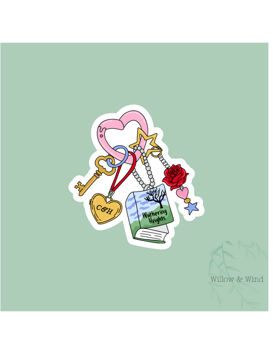 Wuthering Heights Keychain - Bookish Sticker