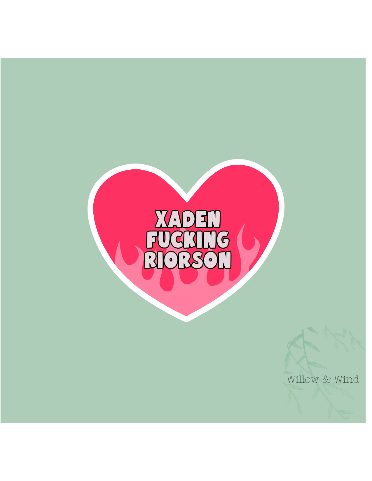 Xaden Heart - Fourth Wing Sticker