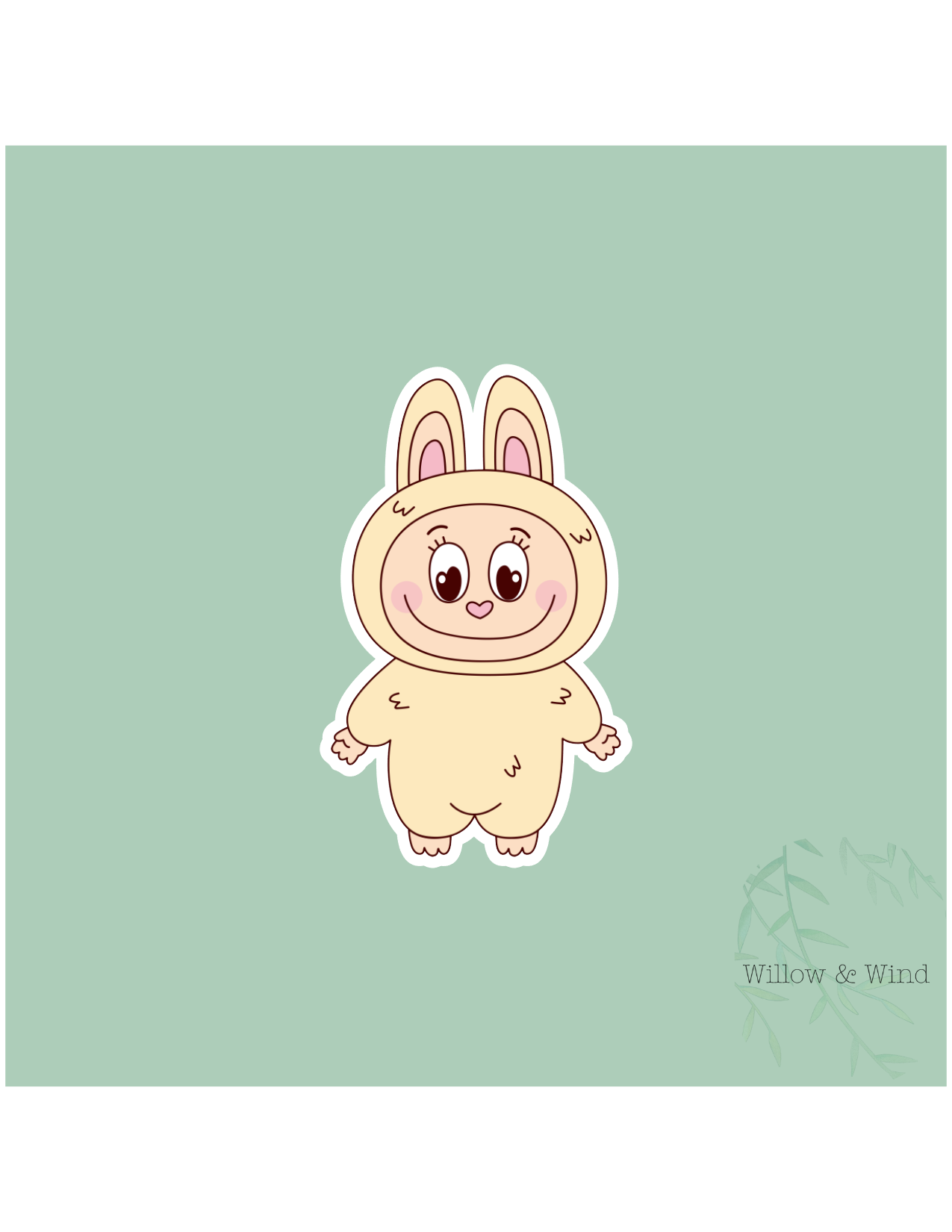 Yellow Monster Sticker